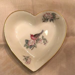 Lenox Serenade Heart dish - 24 carat gold leaf hand painted china